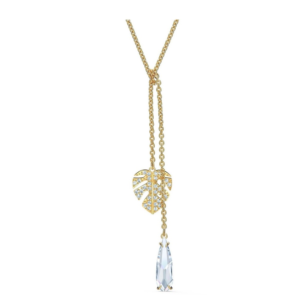 NEW Swarovski Tropical Pendant Necklace Gold Tone Plated